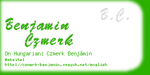 benjamin czmerk business card